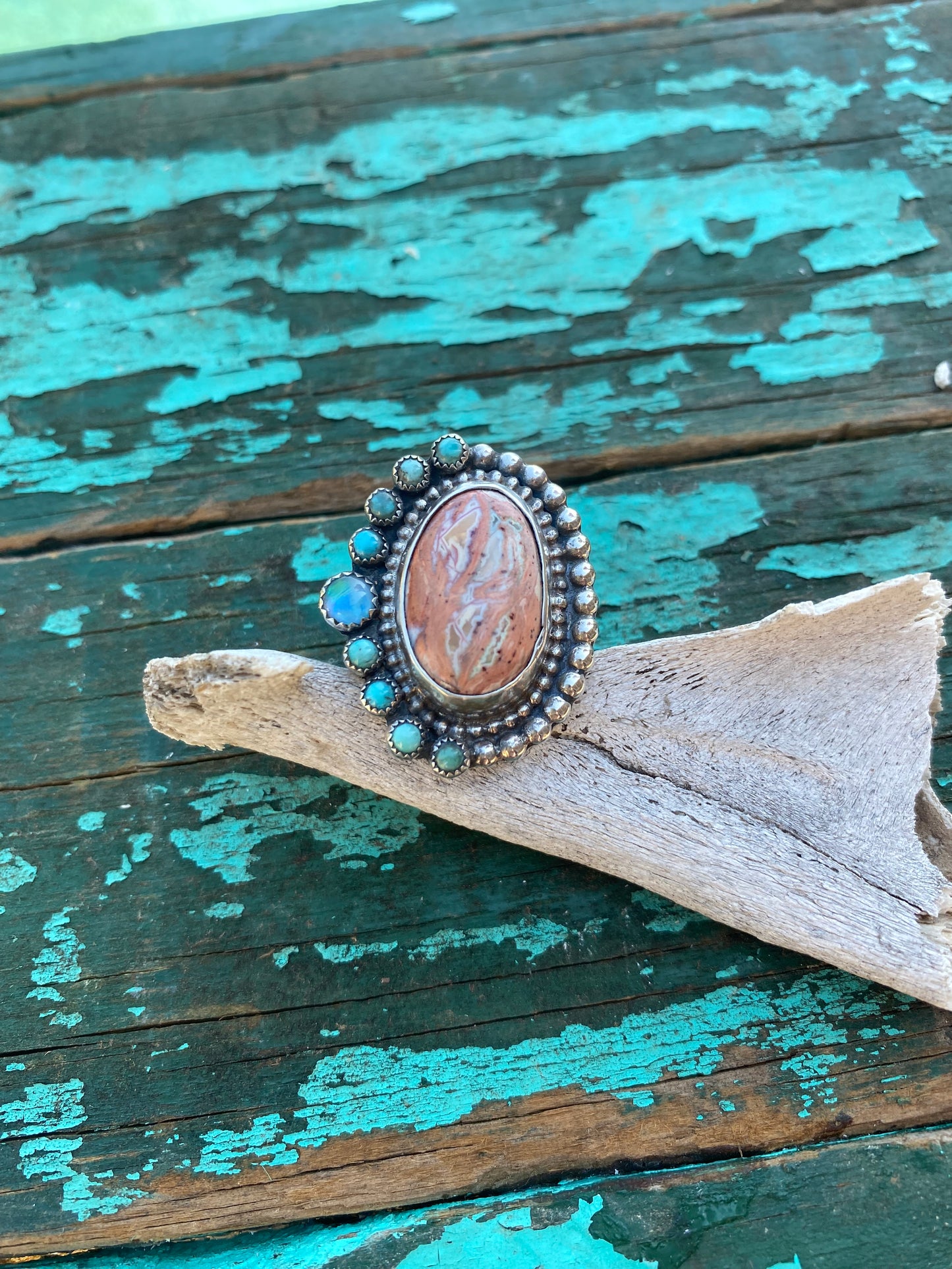 FUNKY Ring Fire Opal - Size 6