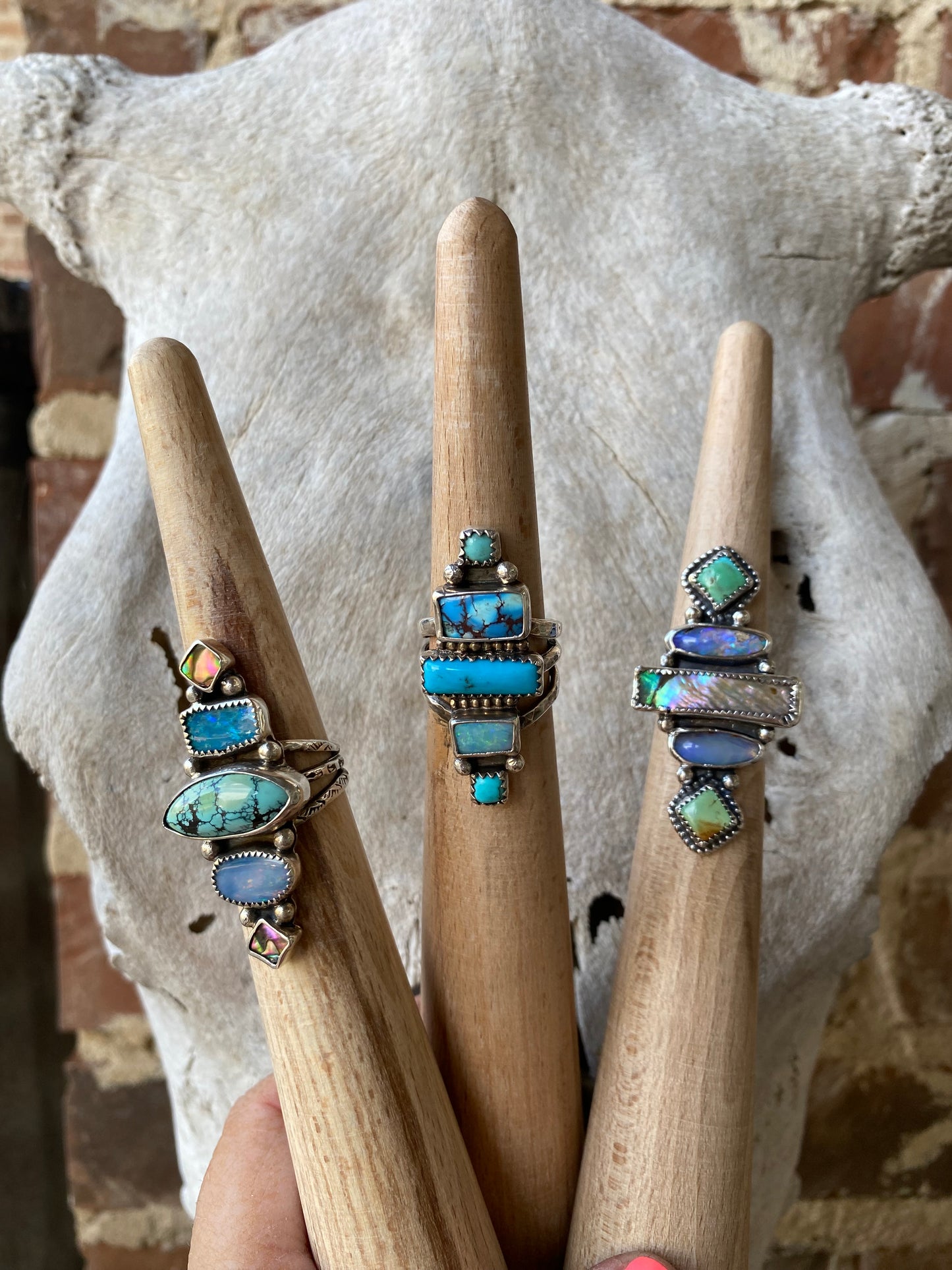 Turquoise Blocks Ring - SIZE 8