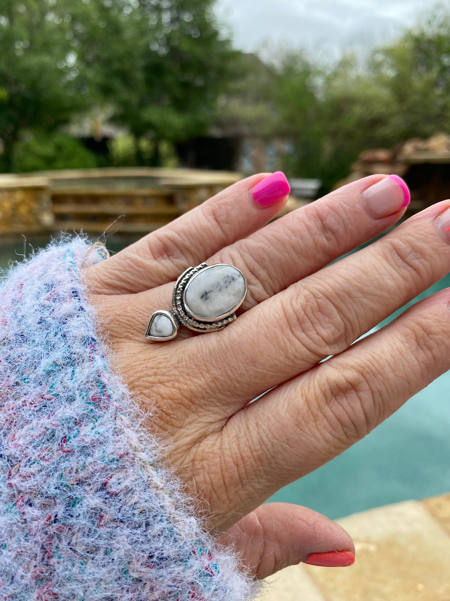 White Buffalo Ring - SIZE 7.75