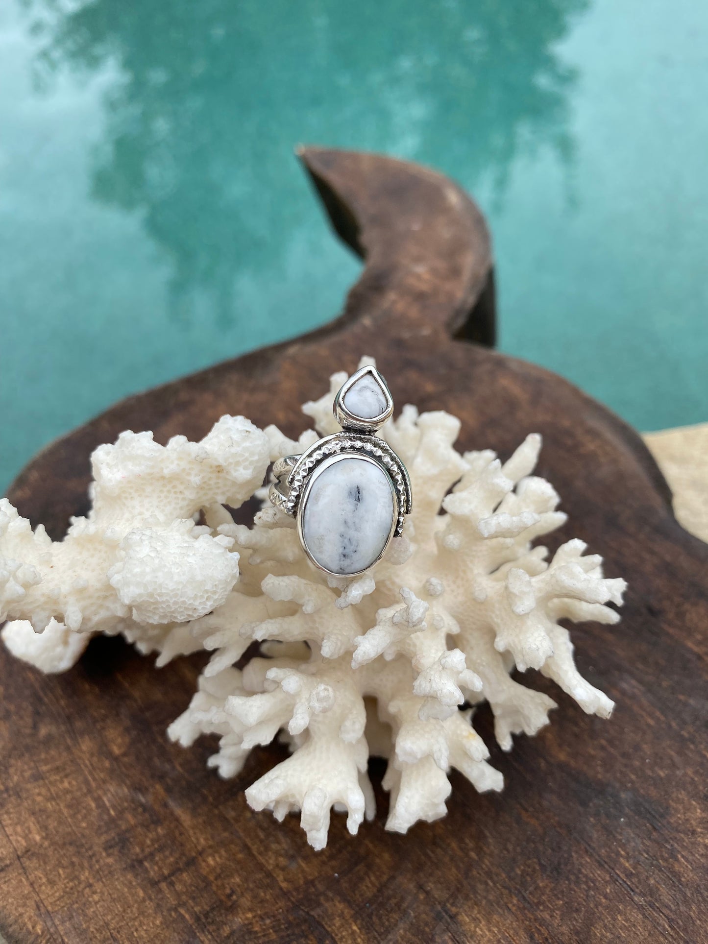 White Buffalo Ring - SIZE 7.75