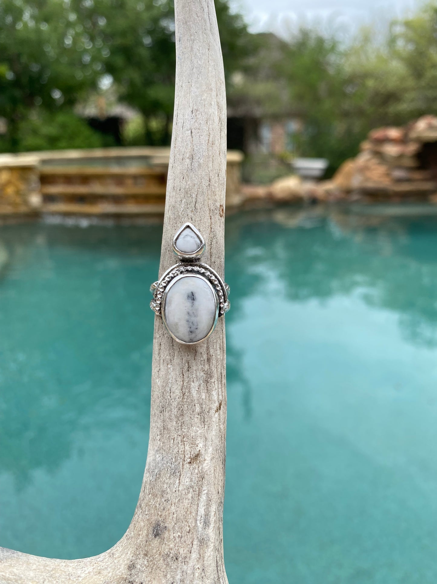 White Buffalo Ring - SIZE 7.75