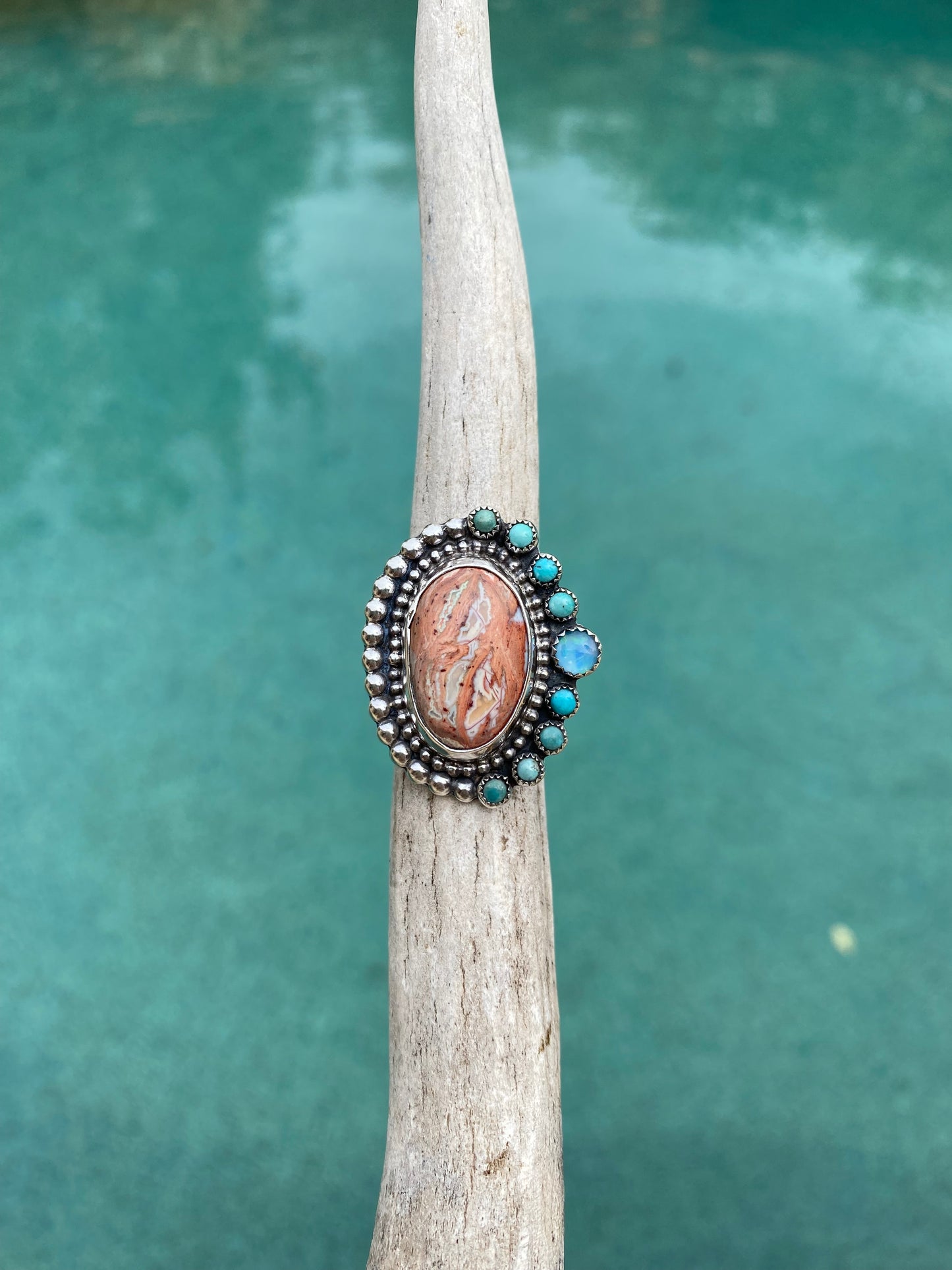 FUNKY Ring Fire Opal - Size 6
