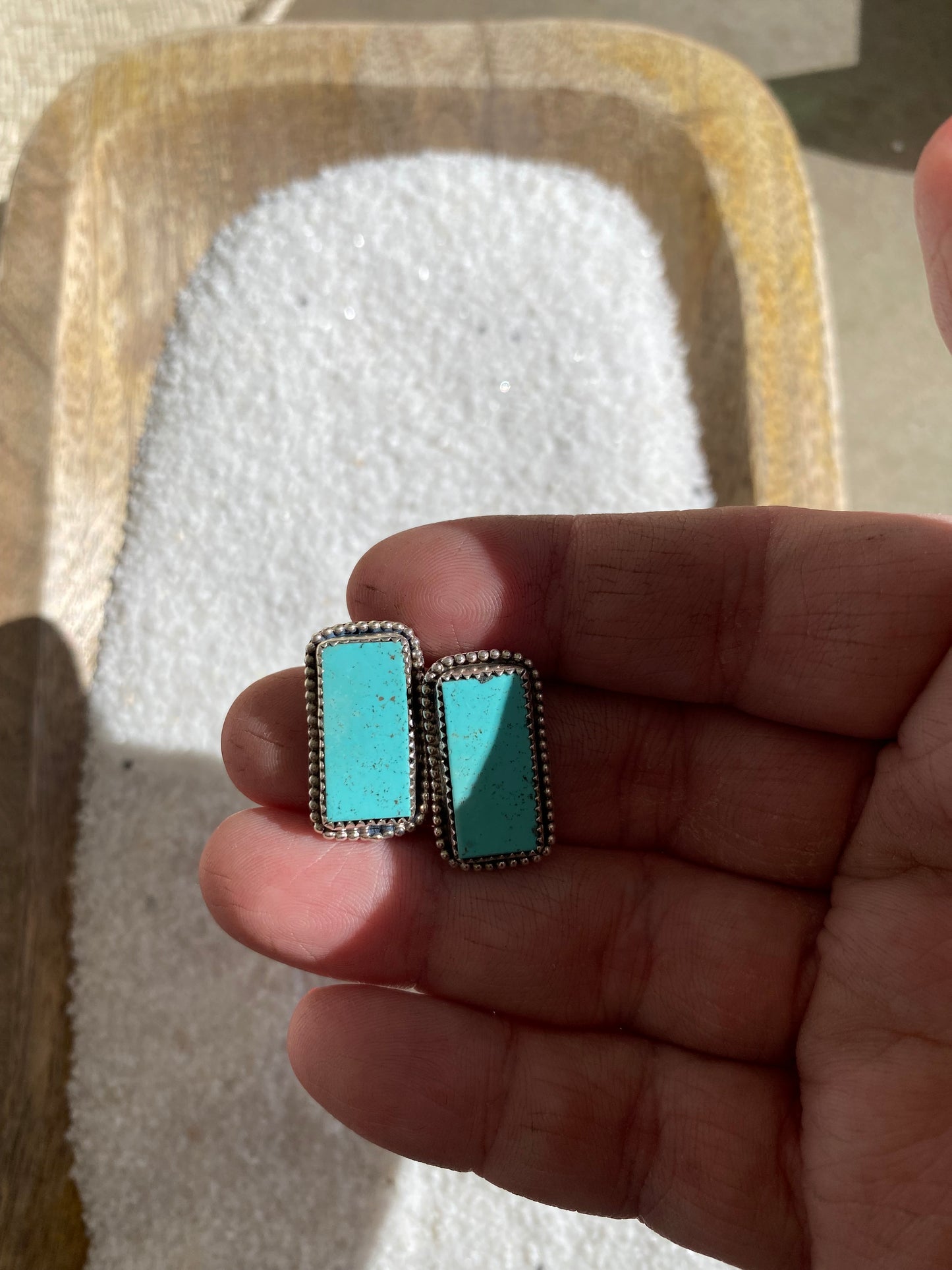 Rectangle Stud Earrings