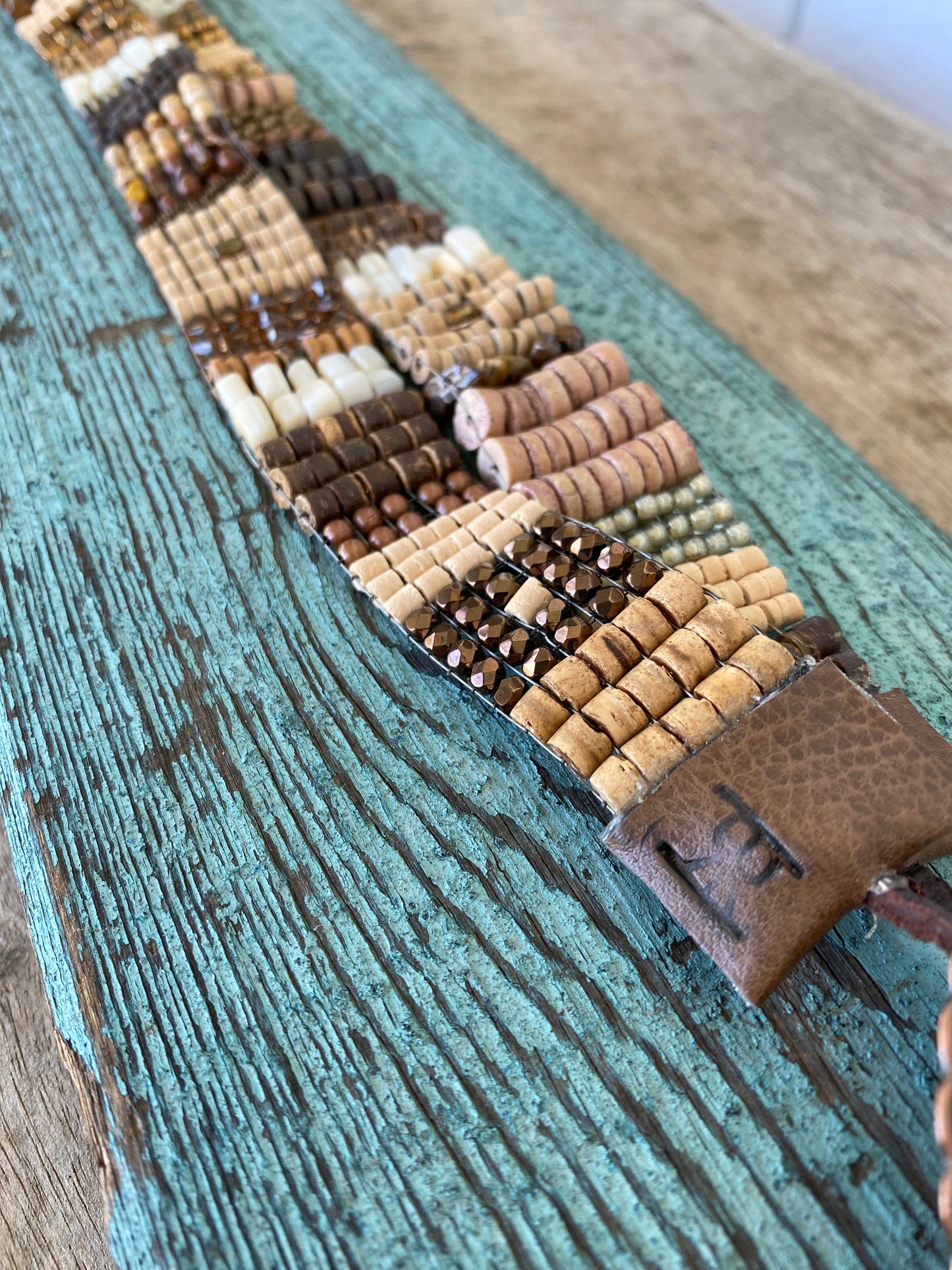 Hatband - Natural Cream + Brown