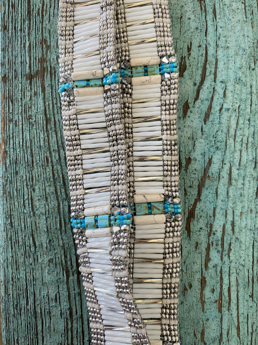 Hatband - Turquoise + White