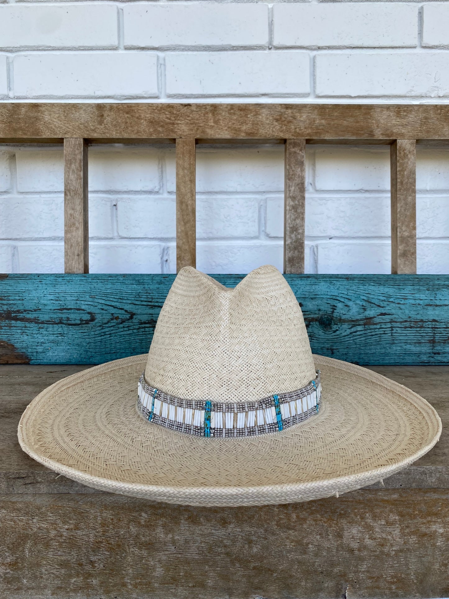 Hatband - Turquoise + White