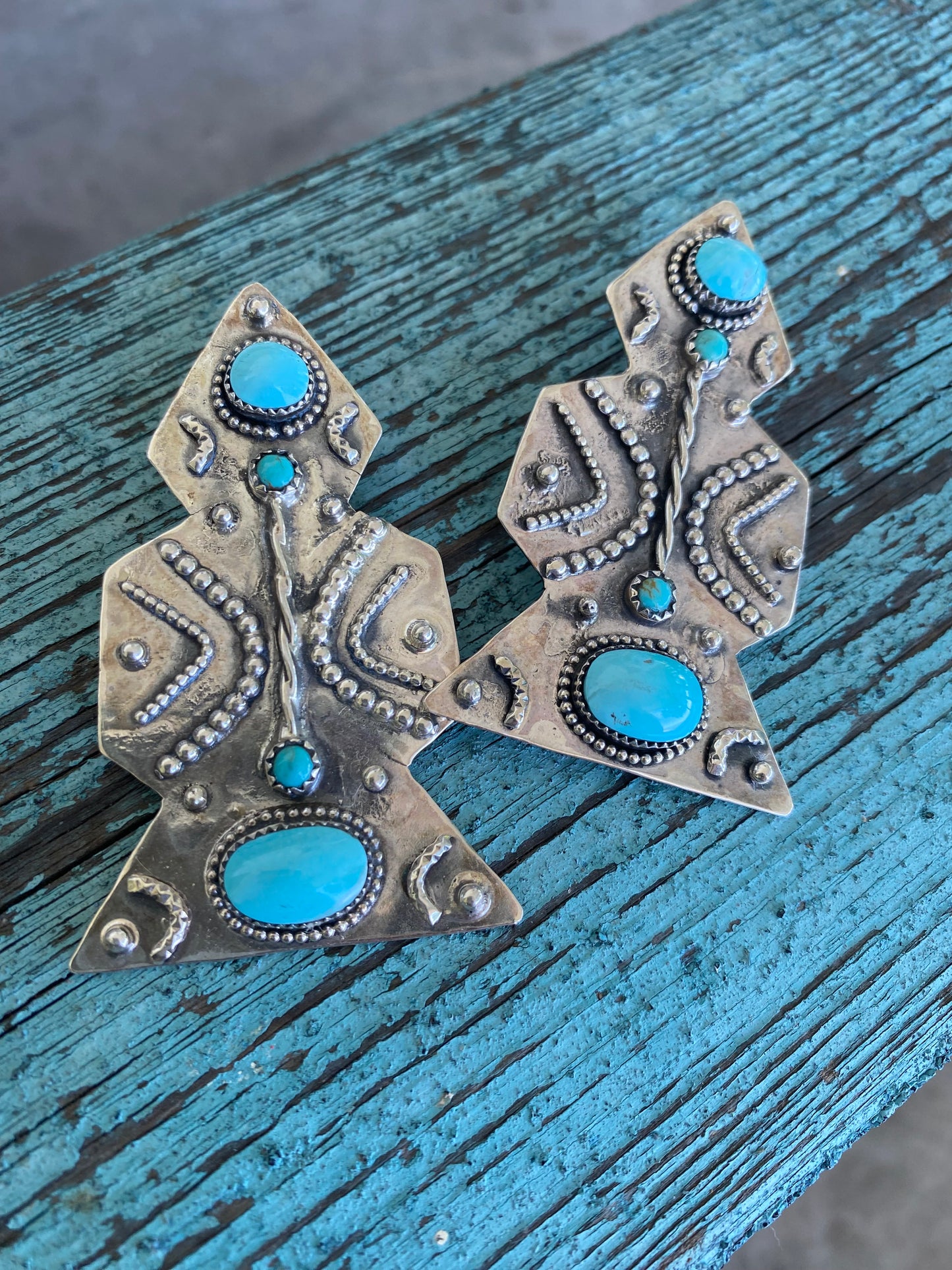 Arrow Earrings - Turquoise #1