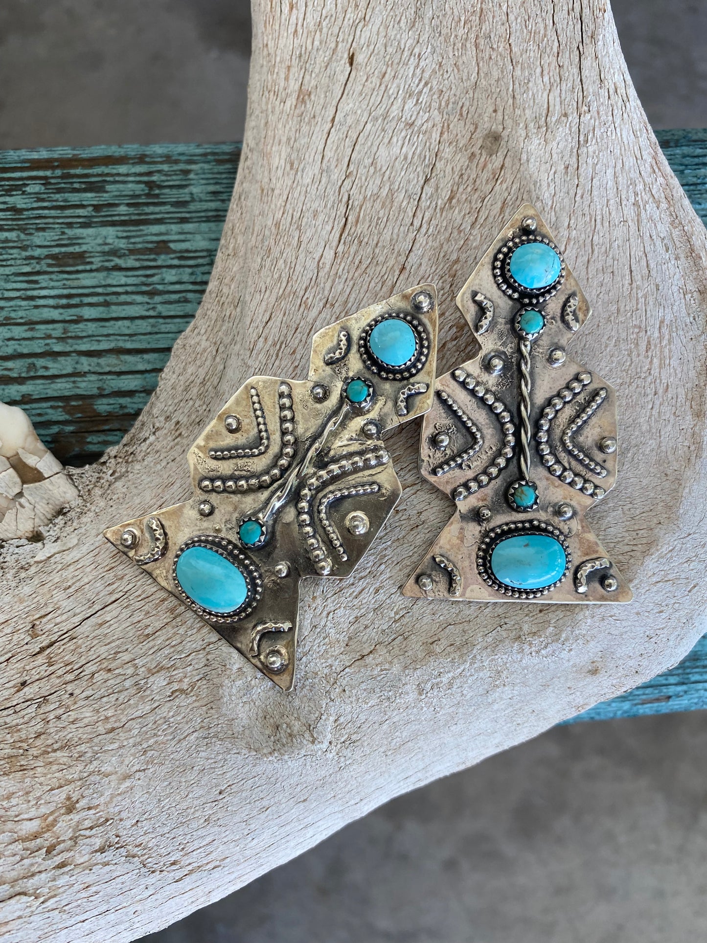 Arrow Earrings - Turquoise #1