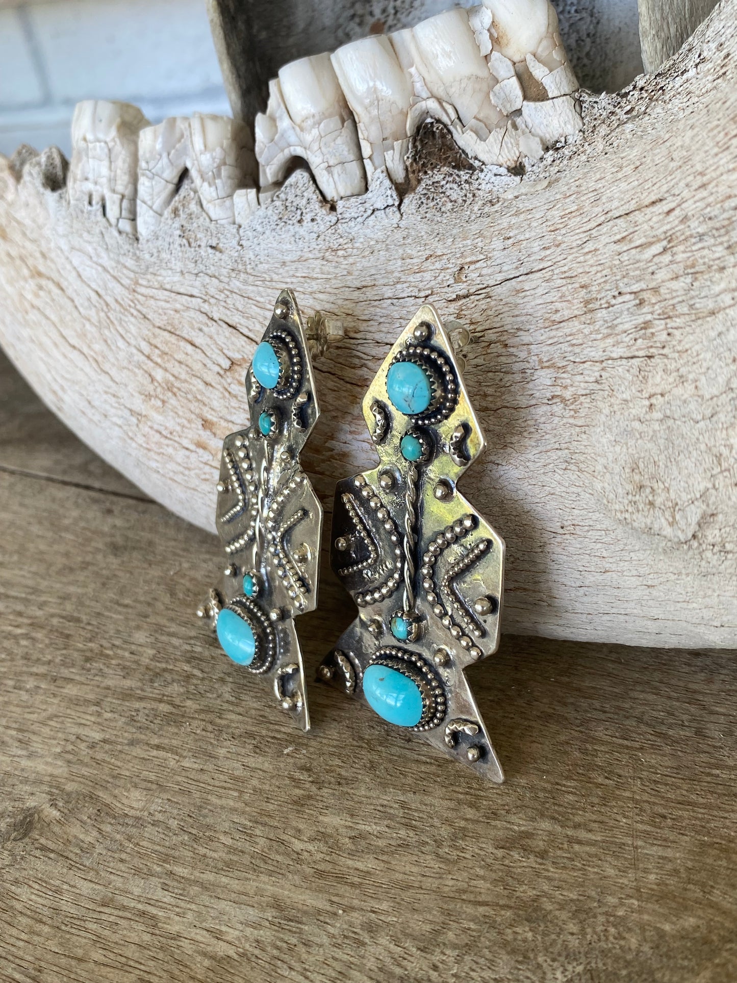 Arrow Earrings - Turquoise #1