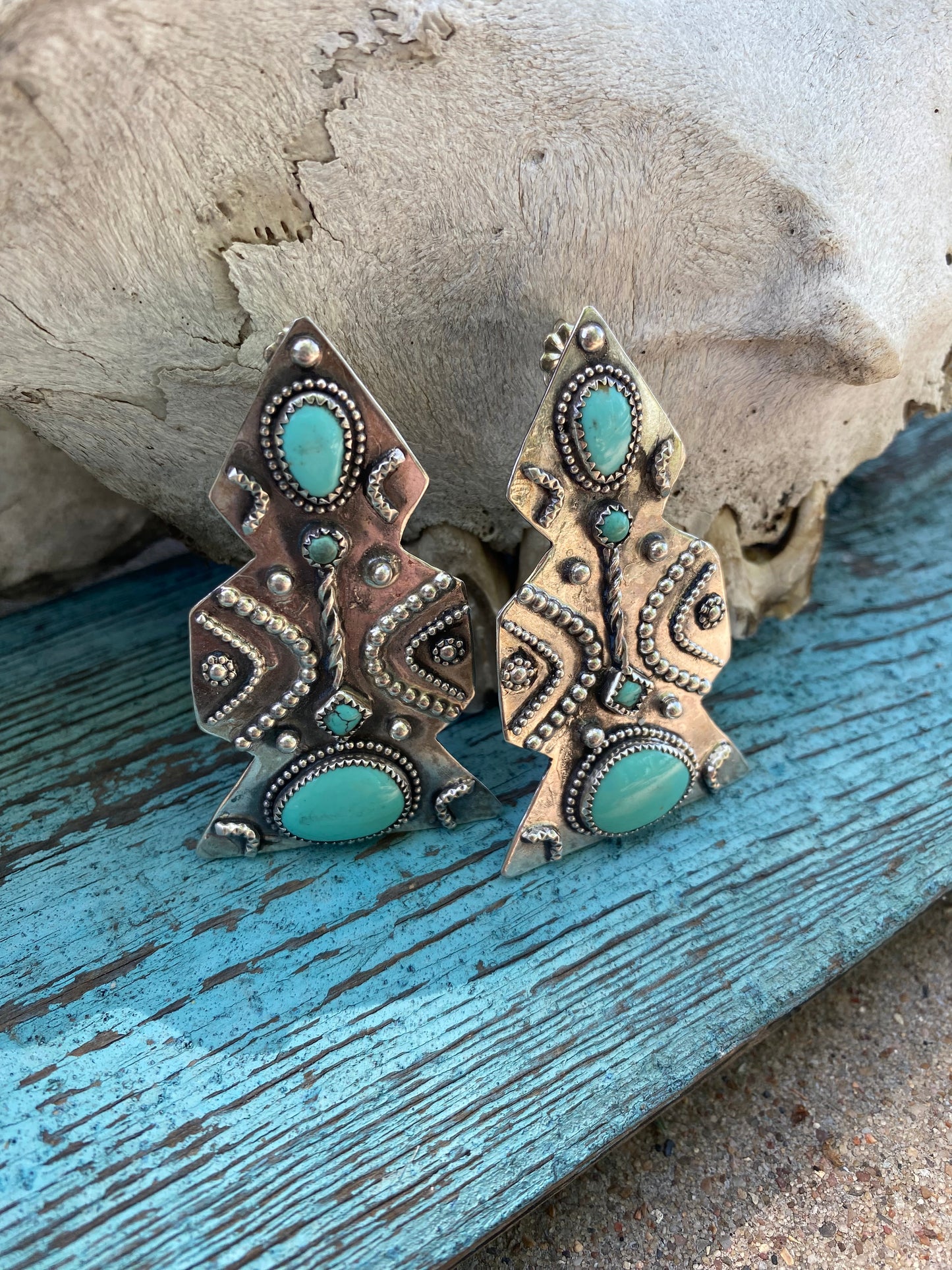 Arrow Earrings - Turquoise #2