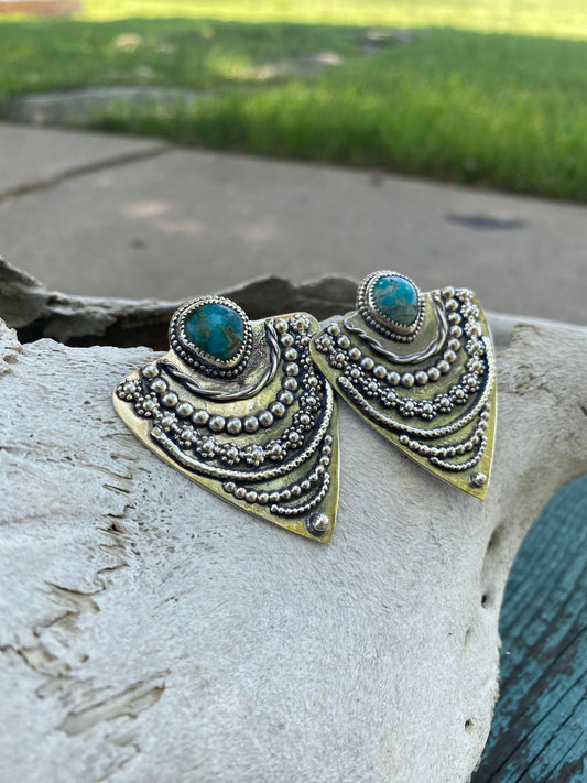 Spearhead Earrings - Hubei Turquoise