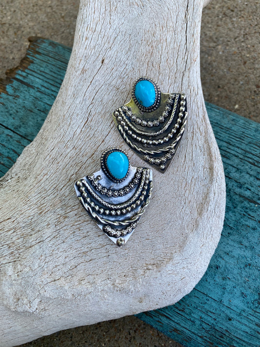 Spearhead Earrings - Sleeping Beauty Turquoise #1