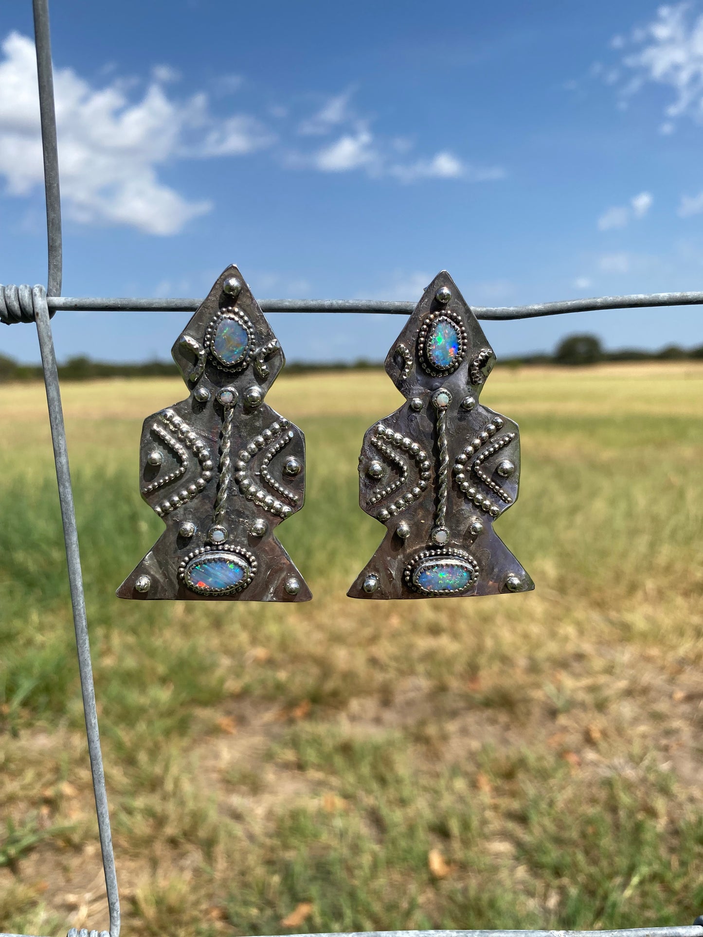 Arrow Earrings - Opal